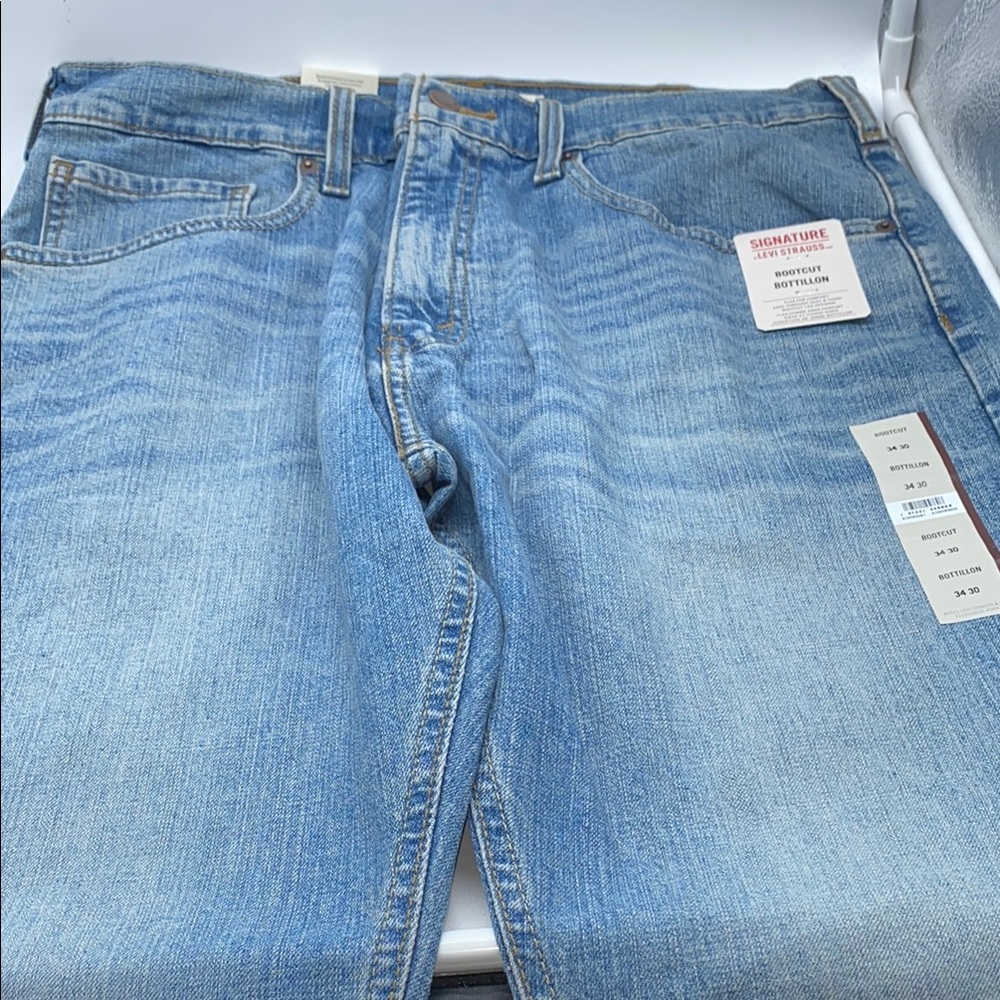 Levi Strauss Signature Bootcut 5 Pocket Men’s Blue Jeans Size 33W x 32L